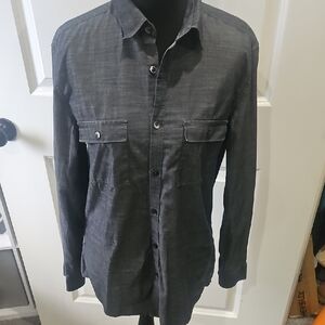 Calvin Klein Collection Charcoal Button-Down Shirt